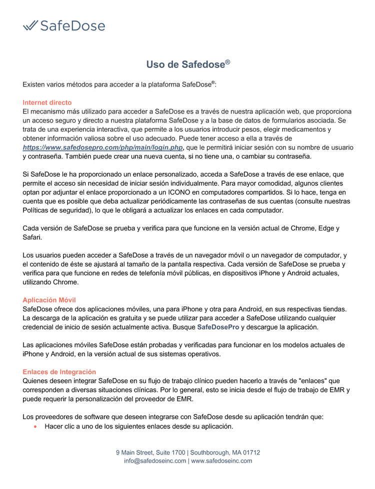 SafeDose para IT